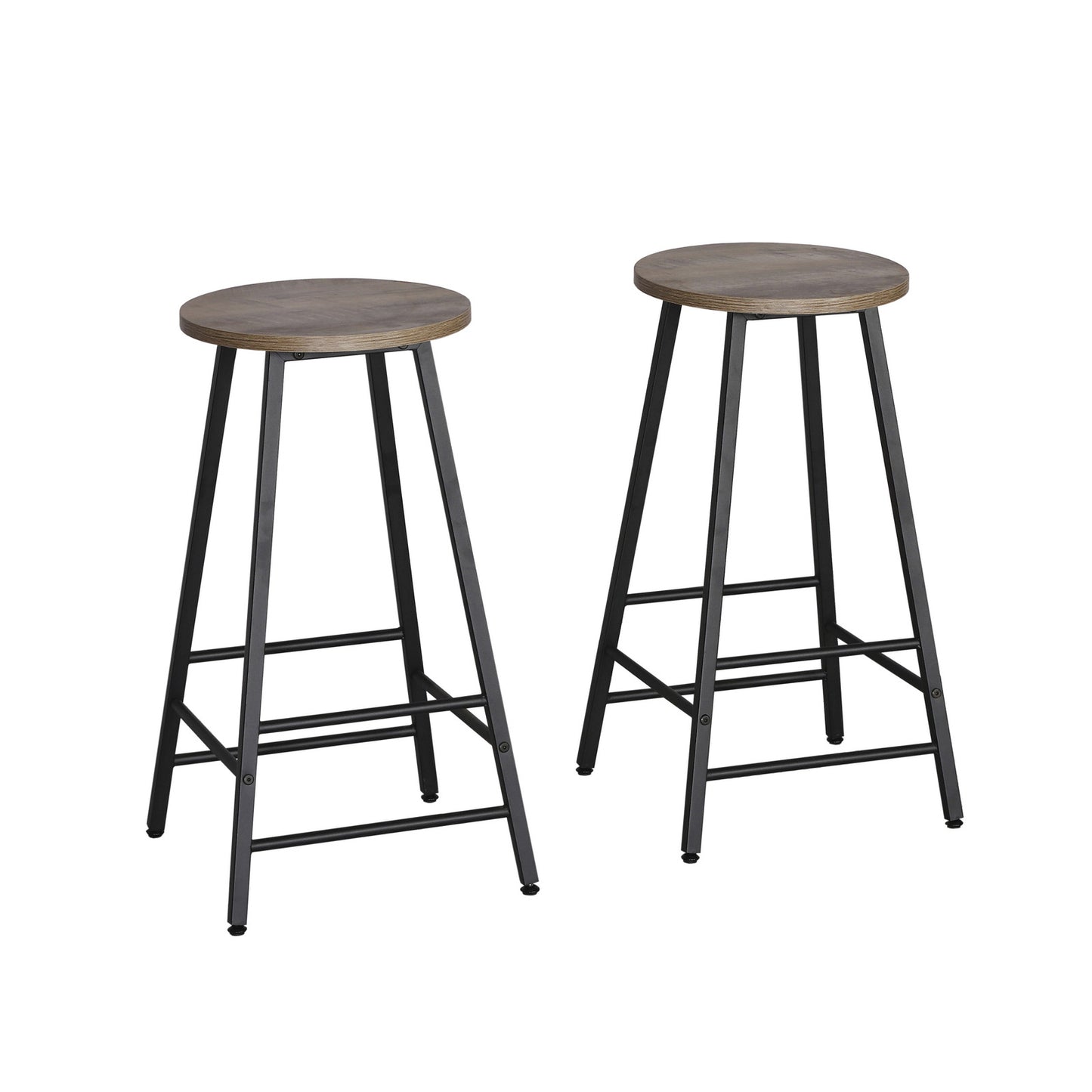 Home Master 2PCE Bar Stools Round Neo Industrial Designed Stylish Modern 71cm