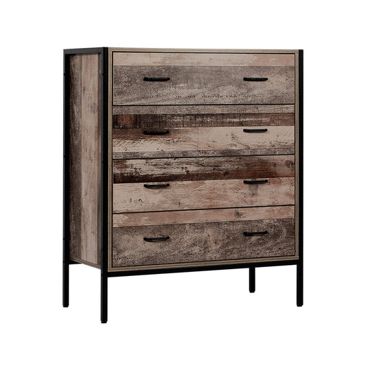 Artiss Chest of Drawers Tallboy Dresser Storage Cabinet Industrial Rustic