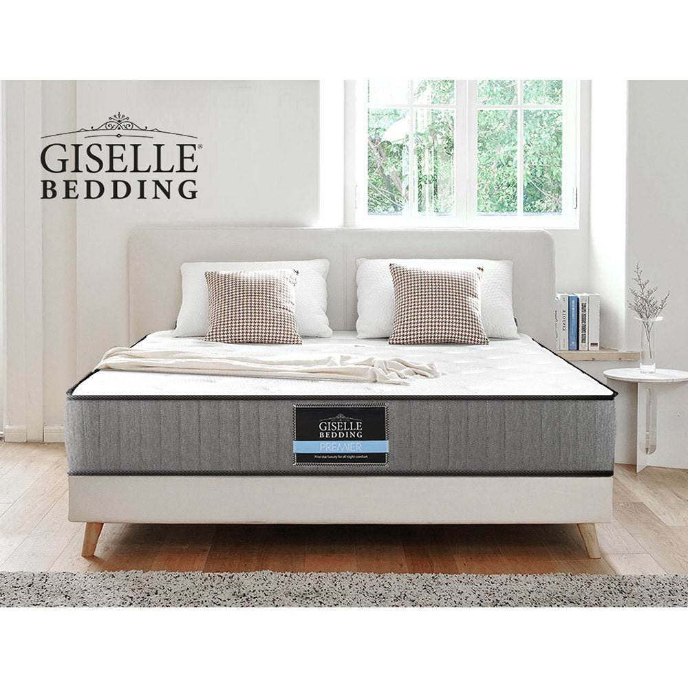 Giselle Bedding King Single Mattress Extra Firm Pocket Spring Foam Super Firm