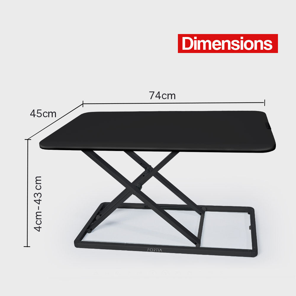 FORTIA Desk Riser Office Shelf Standup Sit Stand Height Standing Laptop Study