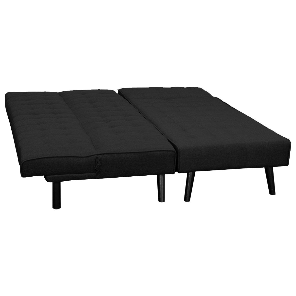 Sarantino 3-seater Corner Sofa Bed With Lounge Chaise Couch Furniture Black