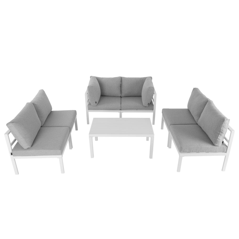 Outdoor 7 Piece White Couch Set