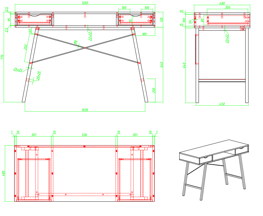 Computer Desk, Sturdy Home Office Gaming Desk for Laptop, Modern Simple Style Writing Table, Multipurpose Workstation