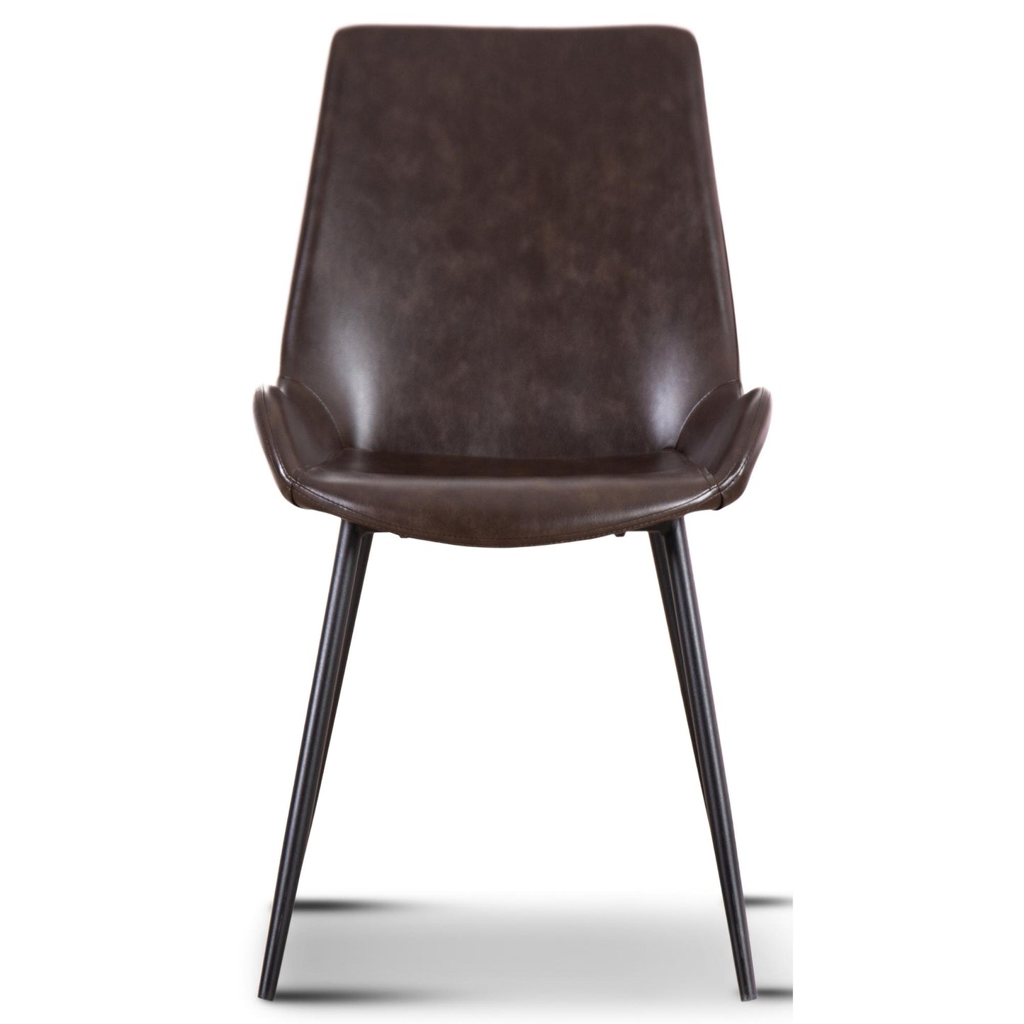 Brando  Set of 2 PU Leather Upholstered Dining Chair Metal Leg - Brown