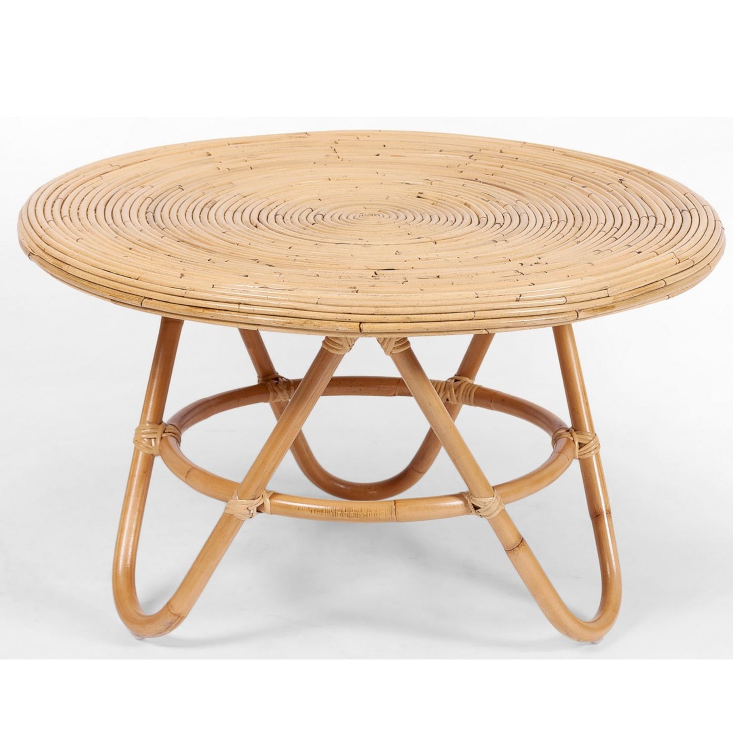 Crocus Rattan Round Coffee Table 80cm - Natural