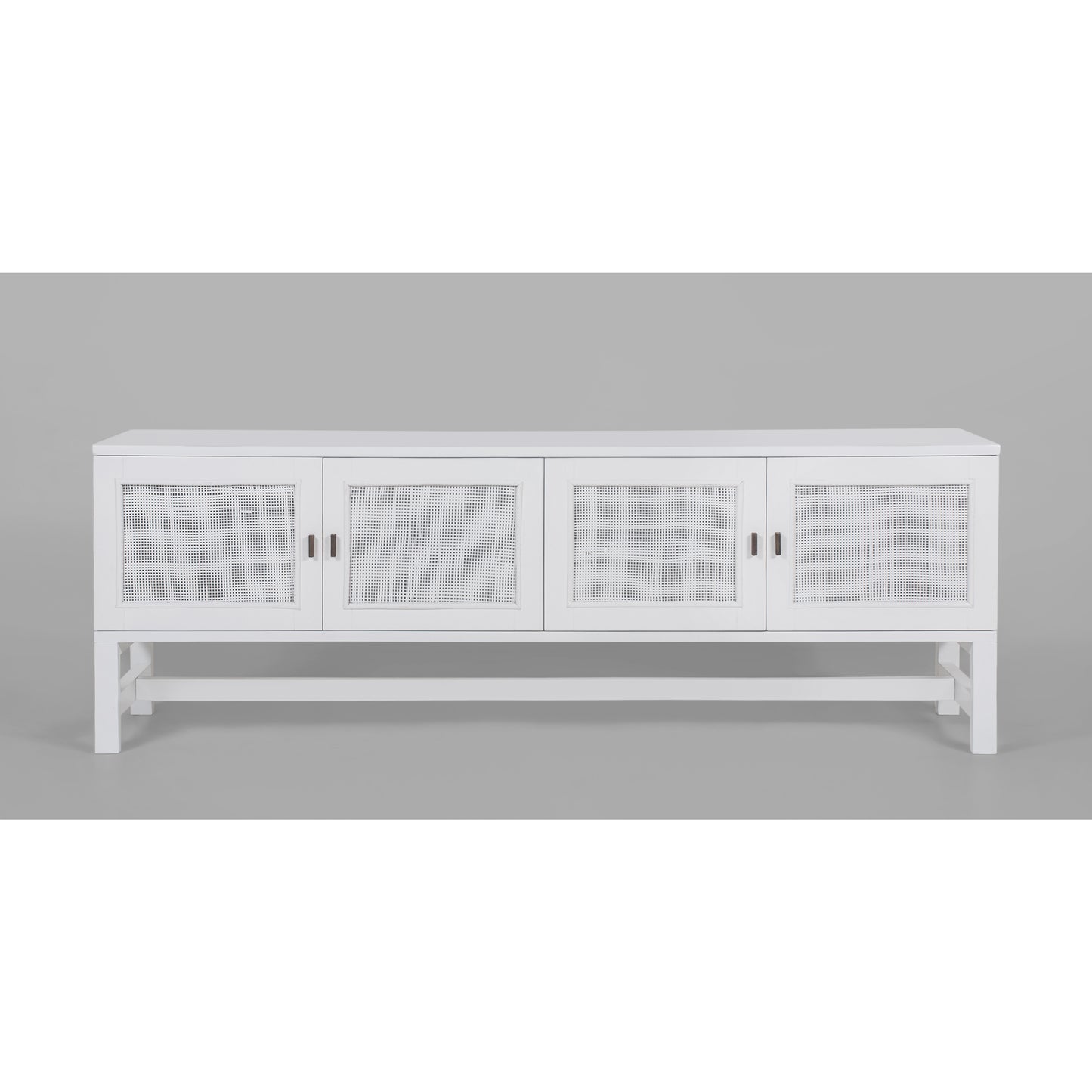 Jasmine ETU Entertainment TV Unit 160cm 4 Door Mindi Wood Rattan - White