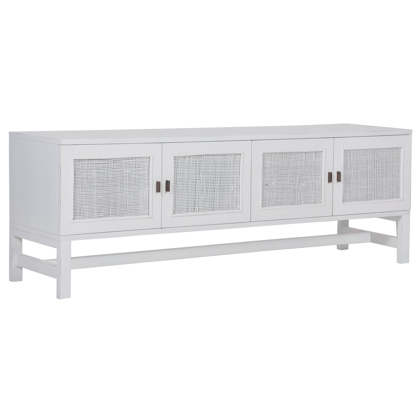 Jasmine ETU Entertainment TV Unit 160cm 4 Door Mindi Wood Rattan - White