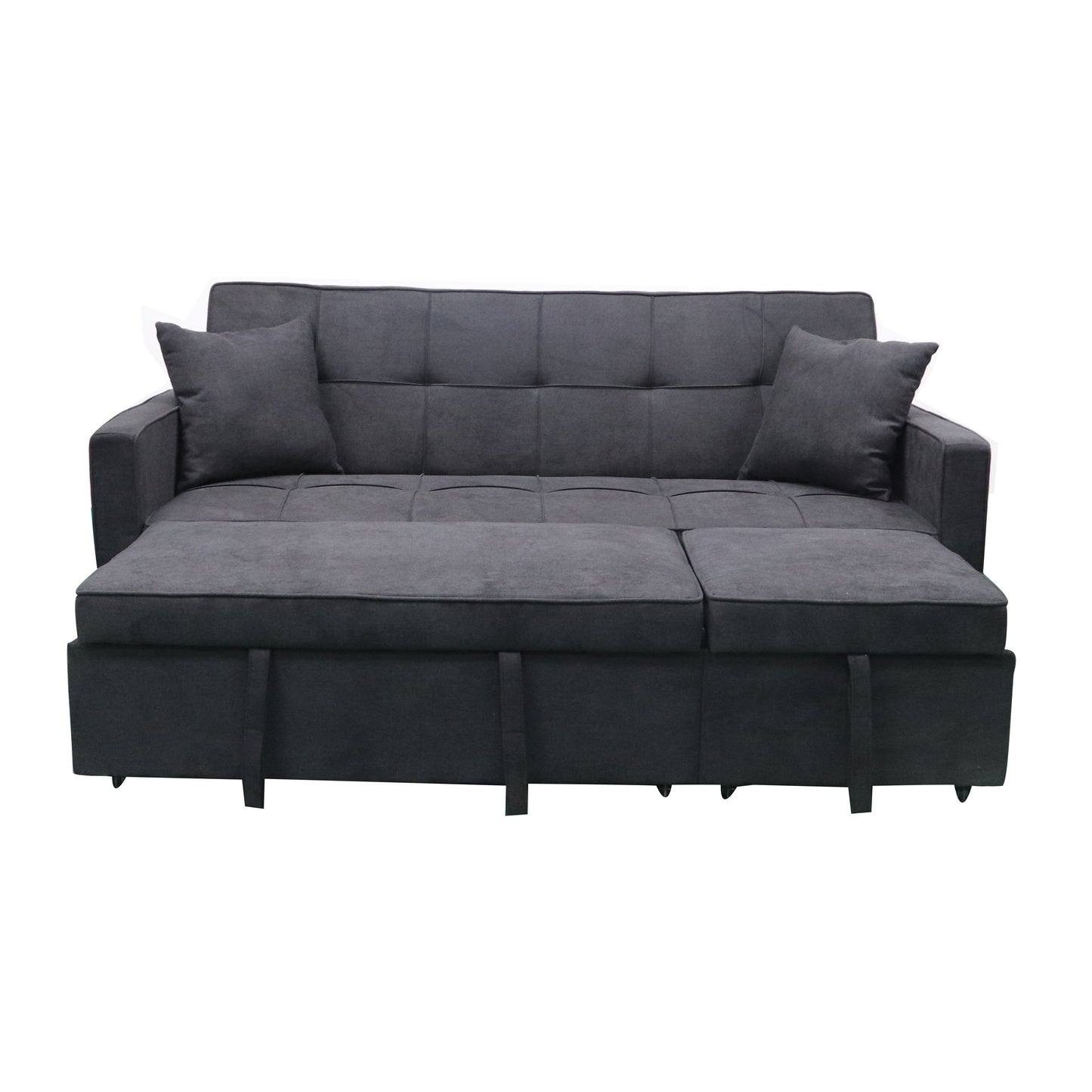 Hartford Sofa Bed - Multi-Functional W/ Pullout Chaise - Black