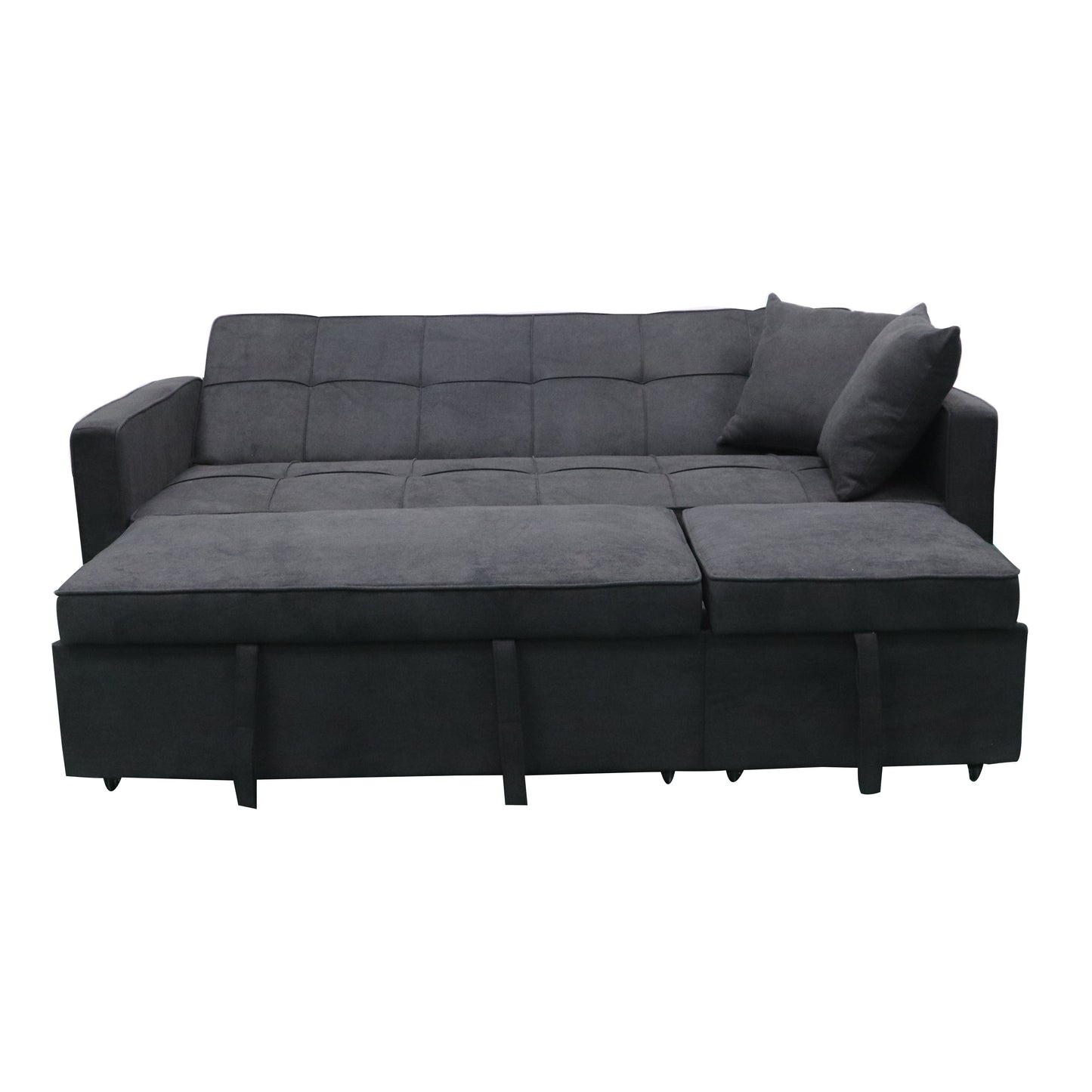 Hartford Sofa Bed - Multi-Functional W/ Pullout Chaise - Black