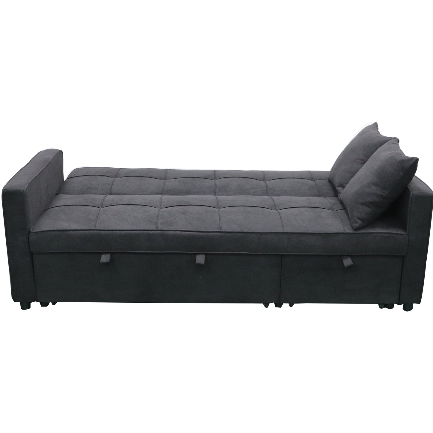 Hartford Sofa Bed - Multi-Functional W/ Pullout Chaise - Black