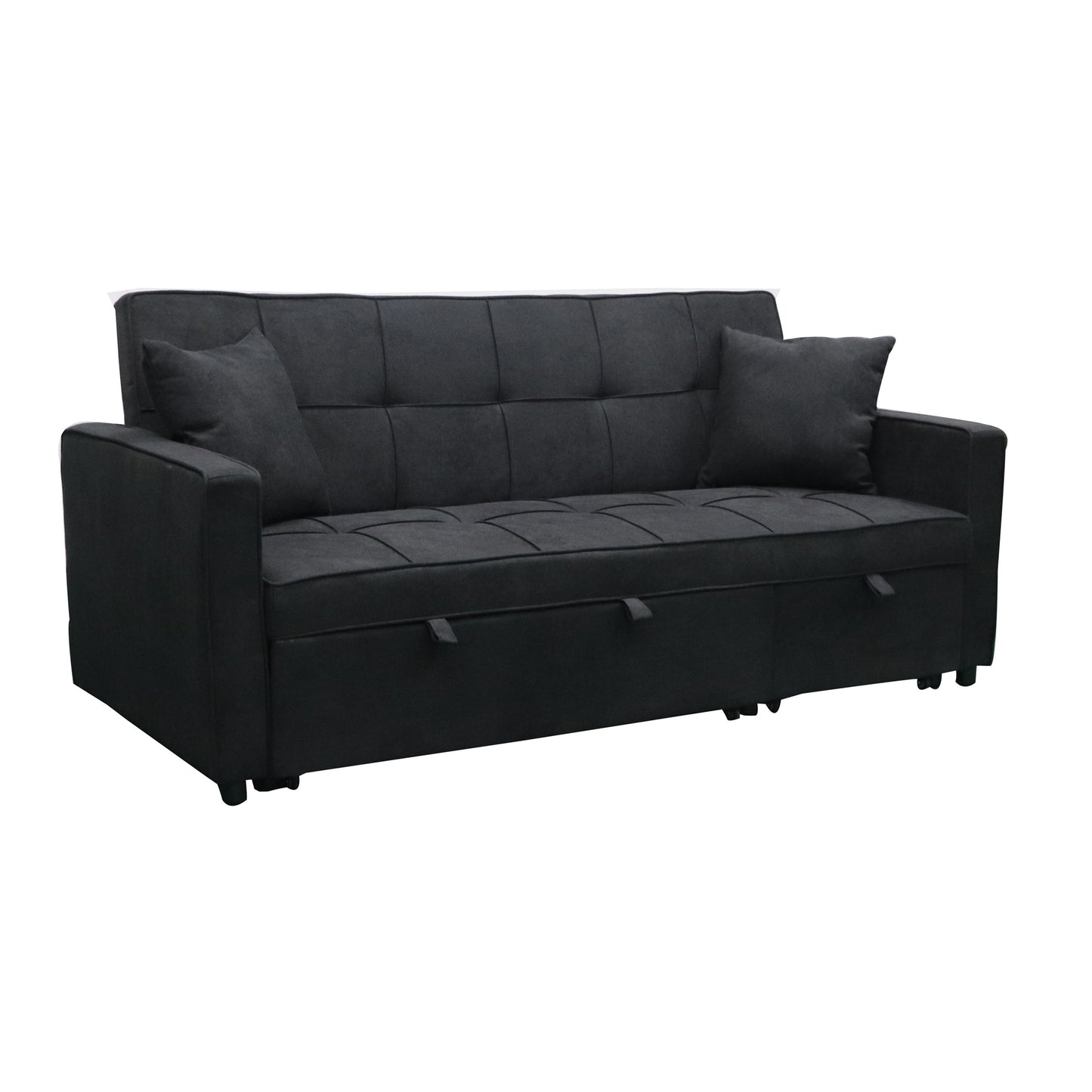 Hartford Sofa Bed - Multi-Functional W/ Pullout Chaise - Black