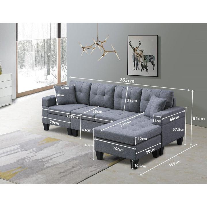 MONTANA REVERSIBLE SOFA COUCH SUITE MODULAR CORNER 4 SEATER SET SECTIONAL - DARK