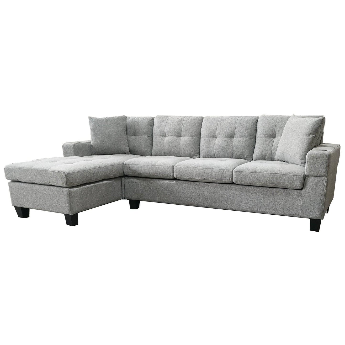 MONTANA REVERSIBLE SOFA COUCH SUITE MODULAR CORNER 4 SEATER SET SECTIONAL - LIGH