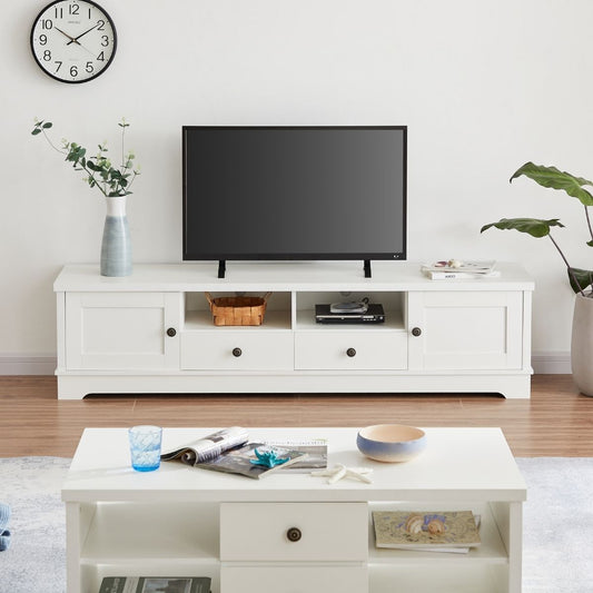 Margaux White Coastal Style 180cm Entertainment Unit